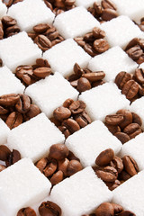 coffee beans and sugar.