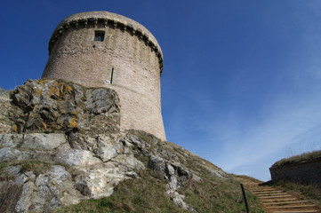 Fototapeta na wymiar Wieża zamku fort mleko