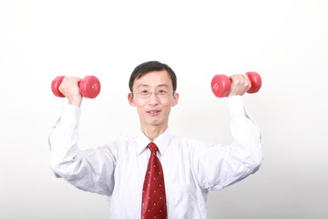 Naklejka premium office exercise