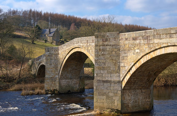 Fototapeta premium Stone bridge over River Wharfe