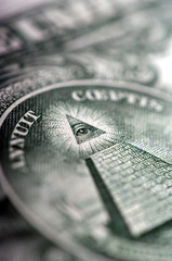 One dollar bill - macro nb. 31