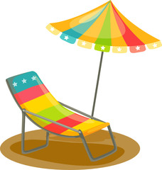 outdoor chair and umbrella