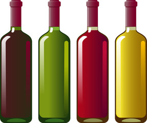 Collection of red and white wine