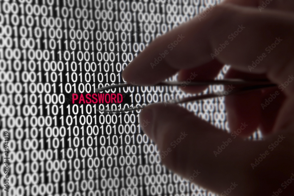 Wall mural computer password security