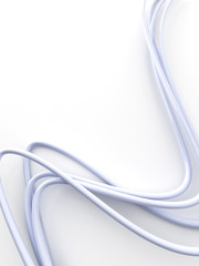 bright fibre-optical cables on a white background