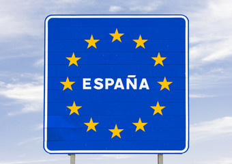 sign at the border of Spain