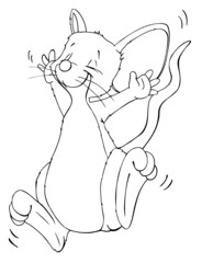 Maus, Ratte, Freude, freuen, lachen, springen