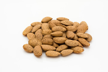 Almonds  isolated on white background