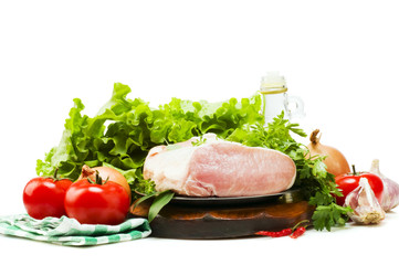 still life of pork meat