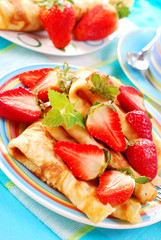 pancakes with strawberry