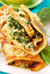 pancakes with spinach