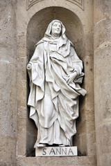 Saint Anne statue in a church in Palermo