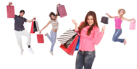 Fototapeta premium Shopping group