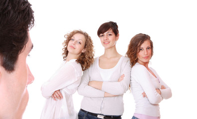 Obraz premium young smiling friends