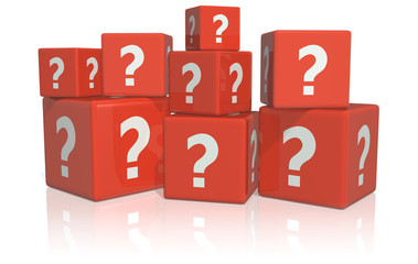 Fragezeichen Wuerfel question mark cubes