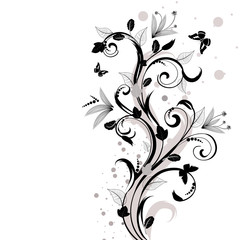 abstract flower pattern plant