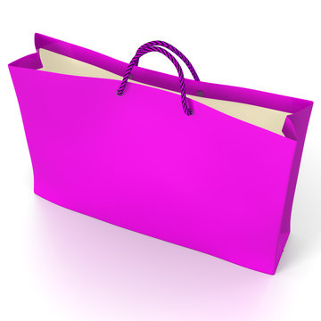 Pink shopping bag on the white background. 3d render.