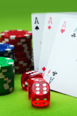 Casino theme closeup