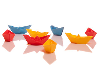 Naklejka premium Paper boats