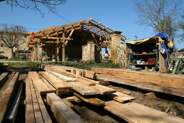 Fototapeta na wymiar construction ossature bois