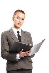 businesswoman with a folder