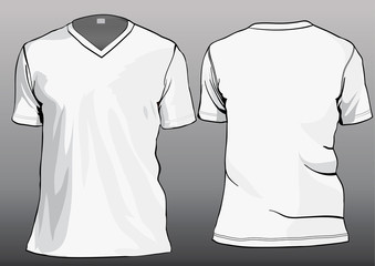Shirt template with front and back