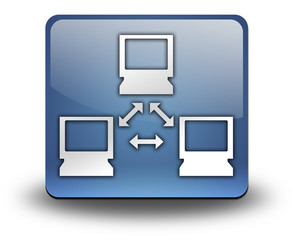 3D Effect Icon "Computer Network"