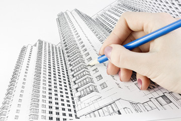 Obraz premium drawing a new home
