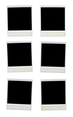 Blank photo frames isolated on white