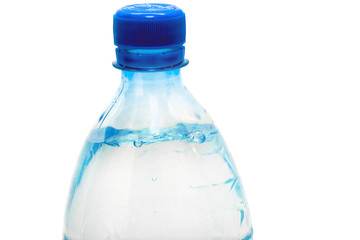 bottle of mineral water isolated on a white background