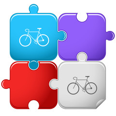 Bicycle. Vector puzzle.