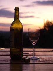 Good wine makes a beautiful sunset