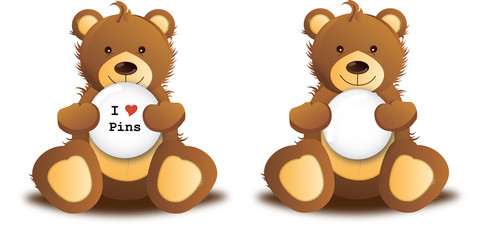 teddy bear (collection) pins