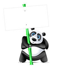 panda et panneau publicitaire