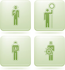 Olivine Square 2D Icons Set: Occupation
