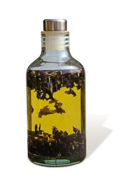 flacon huile de violette aromathérapie