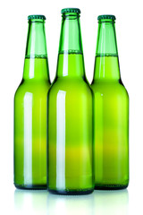 Three beer bottles