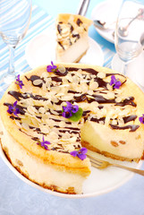 cheesecake with almonds
