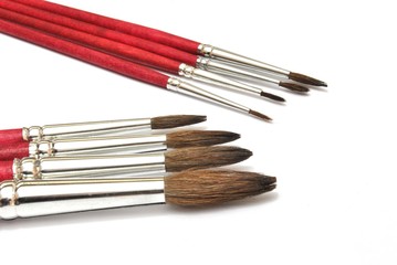 Serie di pennelli per dipingere