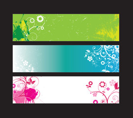 floral web banner set