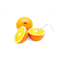 Oranges isolated on white background