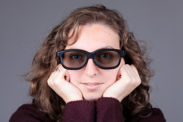 girl with glasses