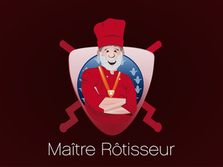 Maitre rotisseur , mascotte, logo