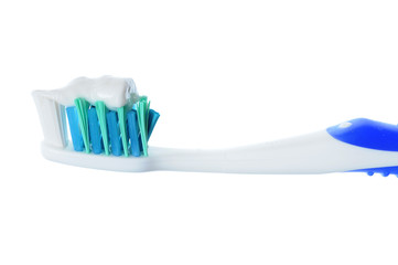 Isolated Toothbrush with paste