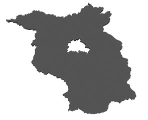 Karte von Brandenburg - freigestellt