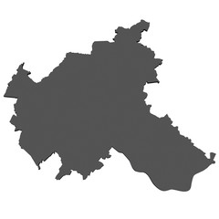 Fototapeta na wymiar Karte von Hamburg - freigestellt