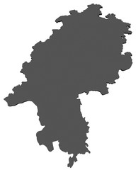 Karte von Hessen - freigestellt - 21985195