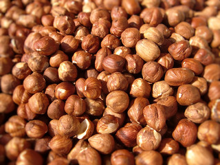 brown hazelnuts