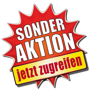 Button - Sonder Aktion, jetzt zugreifen