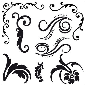 bordi e decorazioni floreali vettoriali